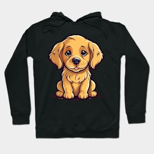 Cute Cartoon Golden Labrador Retriever Puppy Dog Hoodie